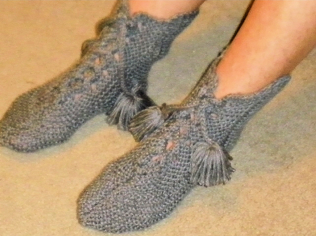 Knitted Booties Gray