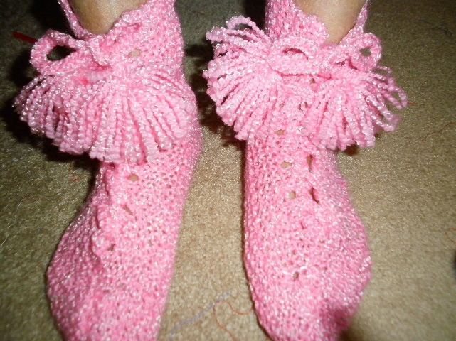 Pink Knitted Booties