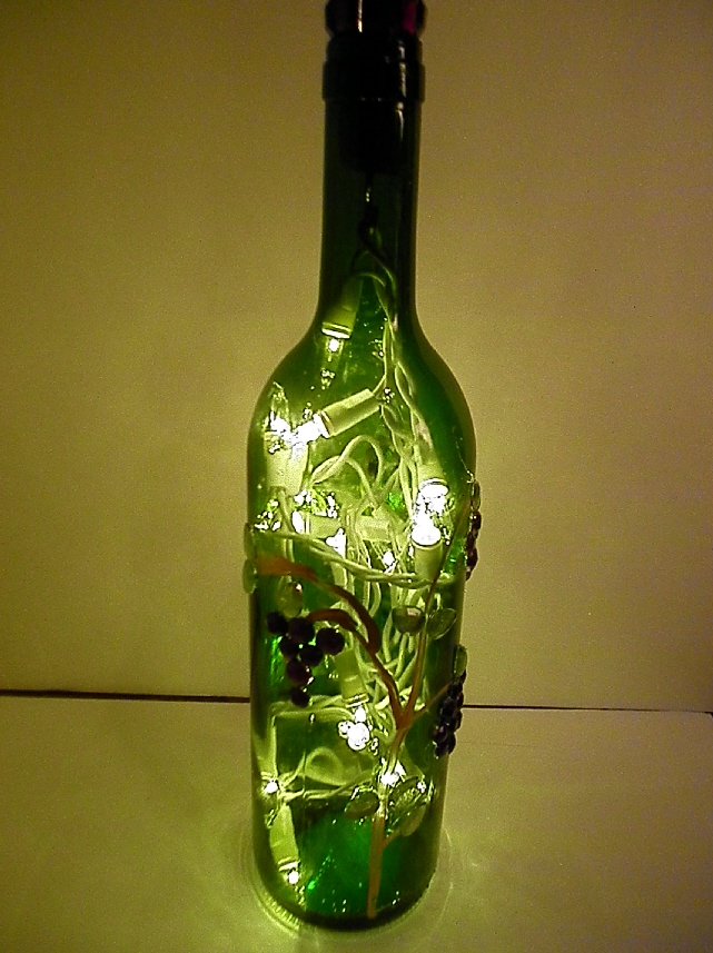 Green Grape Lighted Bottle