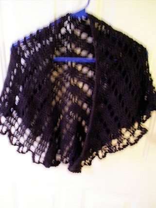Black Crocheted Shawl
