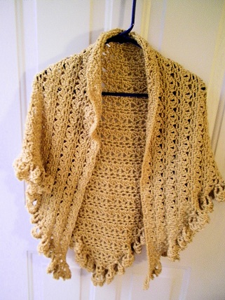 Gold Crocheted Shawl