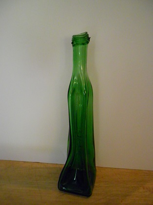 Stretched Green Square Bottle