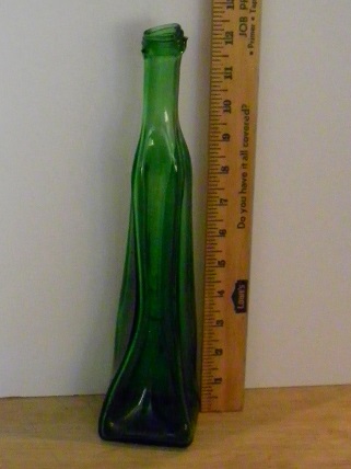 Stretched Green Square Bottle