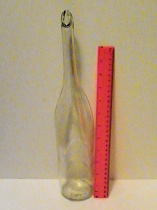 Stretched Clear Wine Bottle