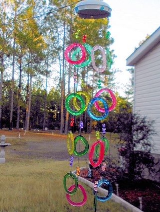 Wind Chime - With Colored Rings and Beads